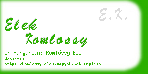 elek komlossy business card