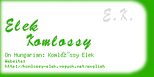 elek komlossy business card